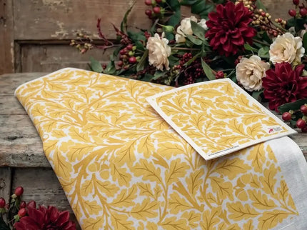 Kadoset William Morris Yellow Oak | Vaatdoek + Halflinnen Theedoek
