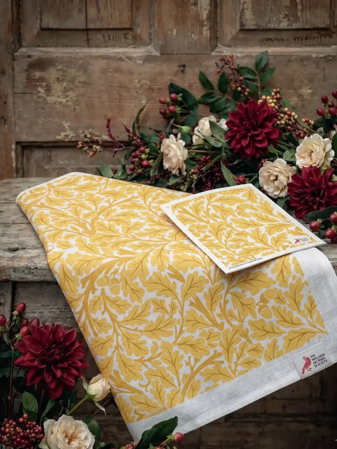 Kadoset William Morris Yellow Oak | Vaatdoek + Halflinnen Theedoek