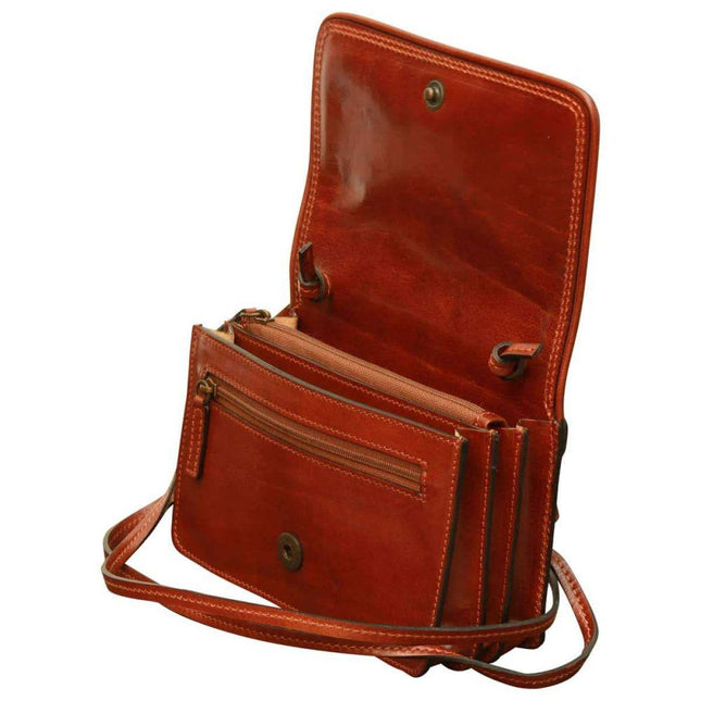 Kleinlerenschoudertasje-Bruinbinnenkant - Richards-Specials-Store.com