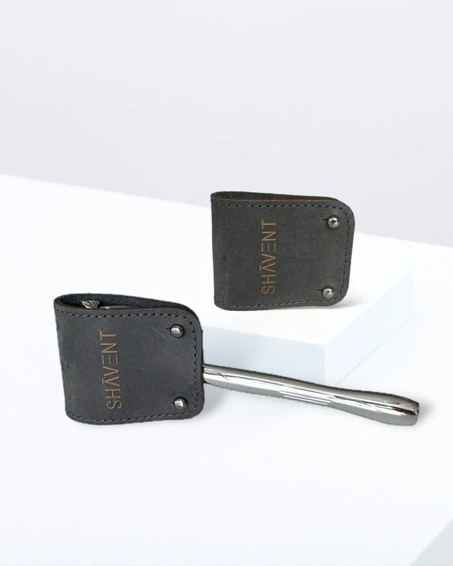 SHAVENT mesbescherming van premiumleer – elegante, duurzame bescherming voor uw scheermes - Richards-Specials-Store.com