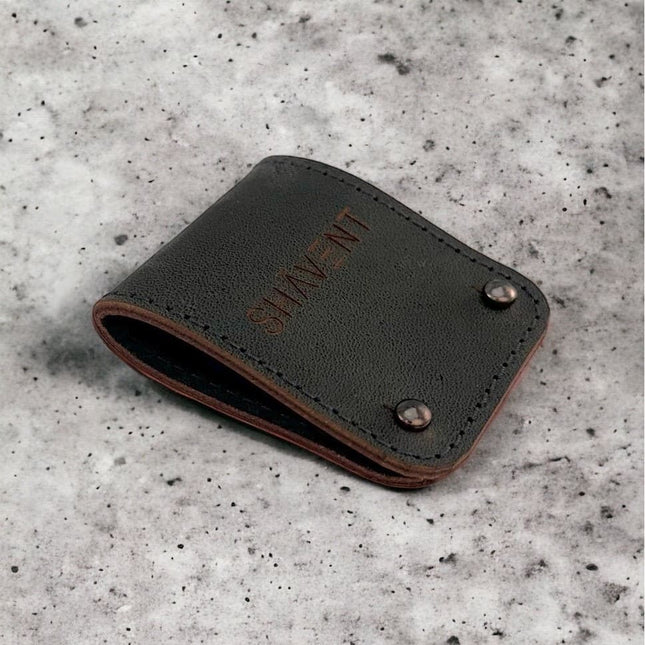 SHAVENT mesbescherming van premiumleer – elegante, duurzame bescherming voor uw scheermes