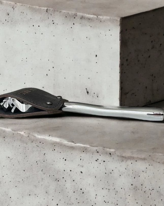 SHAVENT mesbescherming van premiumleer – elegante, duurzame bescherming voor uw scheermes - Richards-Specials-Store.com