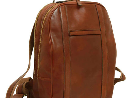 Lucca | Laptoprugzak van Italiaans volnerfleer met trolley strap