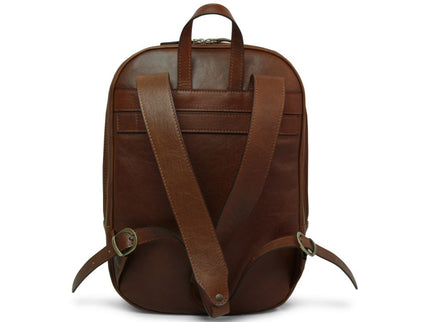 Lucca | Laptoprugzak van Italiaans volnerfleer met trolley strap