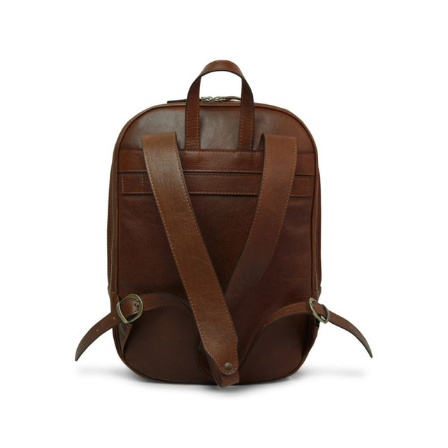 Lucca | Laptoprugzak van Italiaans volnerfleer met trolley strap