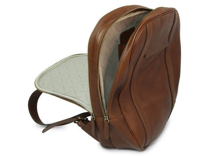 Lucca | Laptoprugzak van Italiaans volnerfleer met trolley strap
