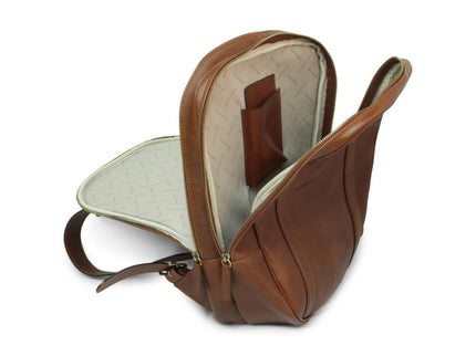 Lucca | Laptoprugzak van Italiaans volnerfleer met trolley strap