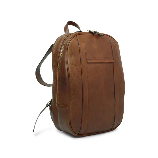 Lucca | Laptoprugzak van Italiaans volnerfleer met trolley strap