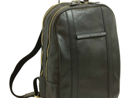 Lucca | Laptoprugzak van Italiaans volnerfleer met trolley strap