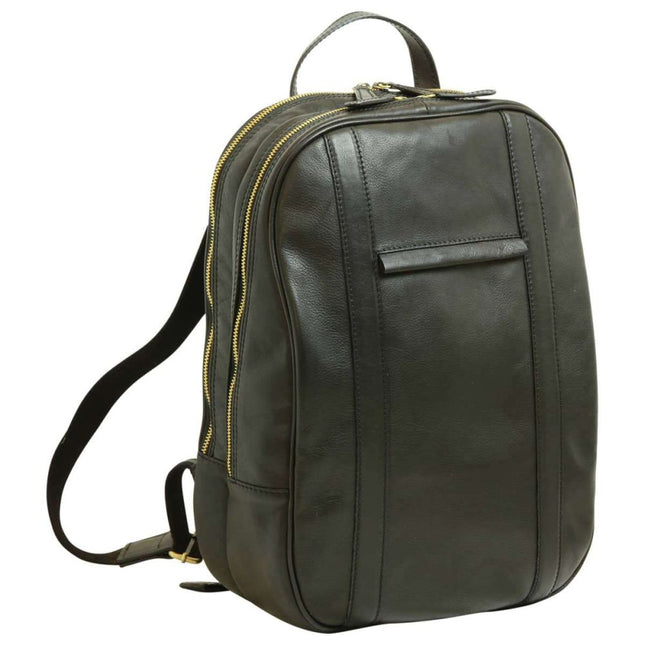 Lucca | Laptoprugzak van Italiaans volnerfleer met trolley strap