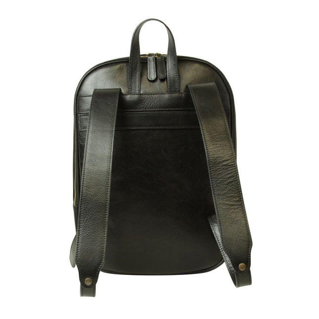 Lucca | Laptoprugzak van Italiaans volnerfleer met trolley strap