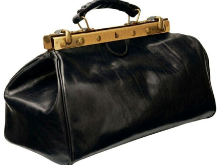 Leren_tas_met_klemsluiting_zwart_zijkant - Richards-Specials-Store.com