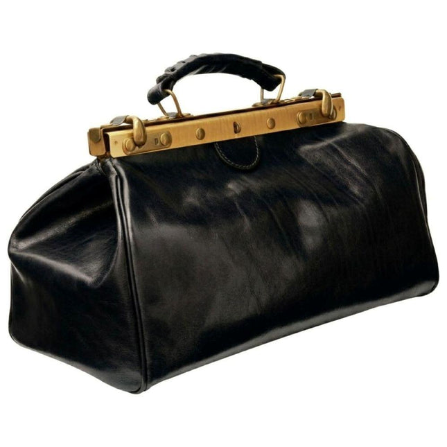 Leren_tas_met_klemsluiting_zwart_zijkant - Richards-Specials-Store.com