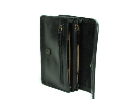 Lerenclutchtas-Zwartbinnenkant - Richards-Specials-Store.com
