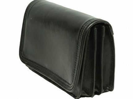Lerenclutchtas-Zwartvoorkant - Richards-Specials-Store.com