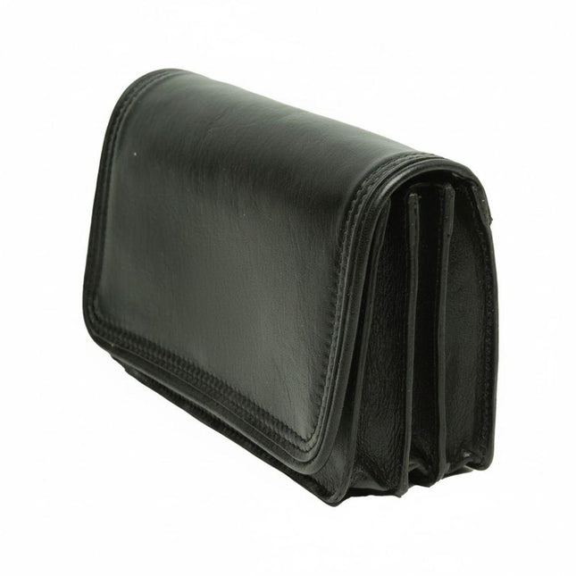 Lerenclutchtas-Zwartvoorkant - Richards-Specials-Store.com