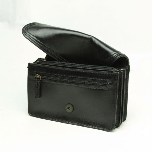 Lerenclutchtas-Zwartvoorkant2 - Richards-Specials-Store.com