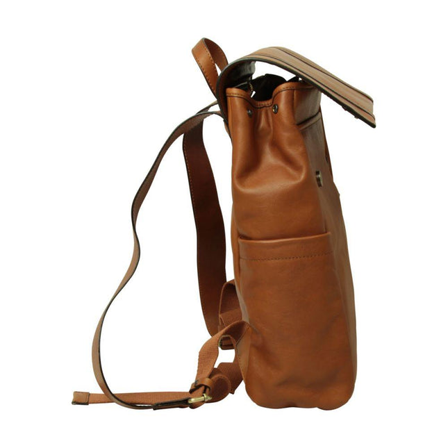 Lerenlaptoprugzakmettrolleyband-Goldzijkant - Richards-Specials-Store.com