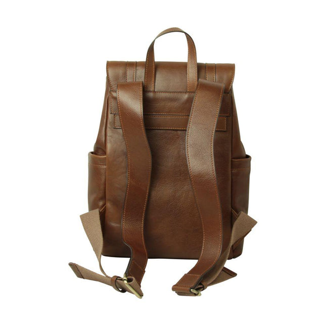 Lerenlaptoprugzakmettrolleyband-Kastanjebruinachterkant - Richards-Specials-Store.com