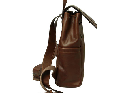 Lerenlaptoprugzakmettrolleyband-Kastanjebruinzijkant - Richards-Specials-Store.com