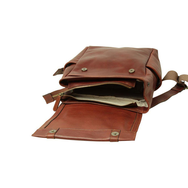 Lerenlaptoprugzakmettrolleyband-Mahonybinnenkant - Richards-Specials-Store.com