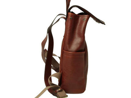 Lerenlaptoprugzakmettrolleyband-Mahonyzijkant2 - Richards-Specials-Store.com