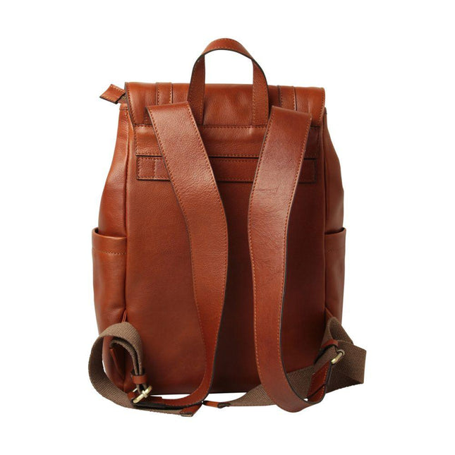 Lerenlaptoprugzakmettrolleyband-Teakachterkant - Richards-Specials-Store.com