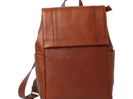Lerenlaptoprugzakmettrolleyband-Teakvoorkant - Richards-Specials-Store.com