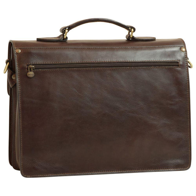 Lerenlaptoptasvoorheren_Donkerbruinachterkant - Richards-Specials-Store.com
