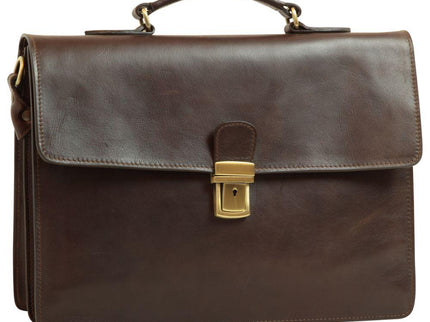 Lerenlaptoptasvoorheren_Donkerbruinvoorkant - Richards-Specials-Store.com
