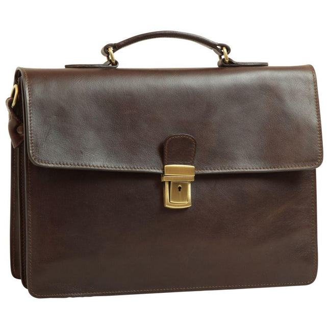 Lerenlaptoptasvoorheren_Donkerbruinvoorkant - Richards-Specials-Store.com
