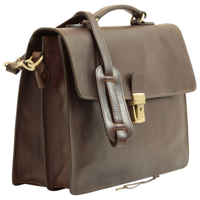 Lerenlaptoptasvoorheren_Donkerbruinzijkant - Richards-Specials-Store.com