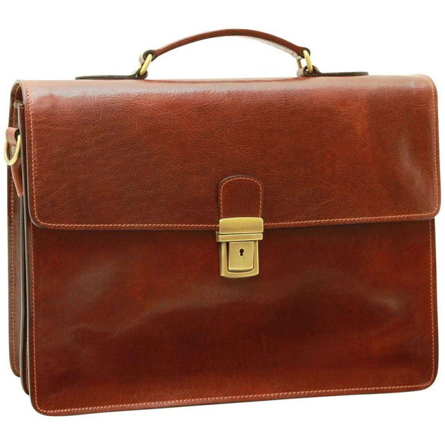Lerenlaptoptasvoorheren_cognacfront - Richards-Specials-Store.com