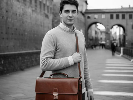 Marco | Leren laptoptas voor heren