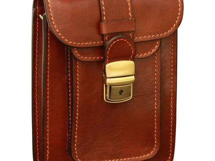 Lerenriemtasjecognacvoorkant - Richards-Specials-Store.com
