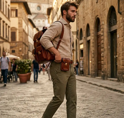 Bello | Italiaans leren riemtas