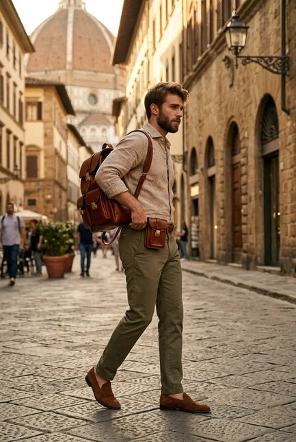 Bello | Italiaans leren riemtas