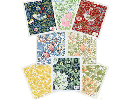 8-pak Zweedse vaatdoeken William Morris