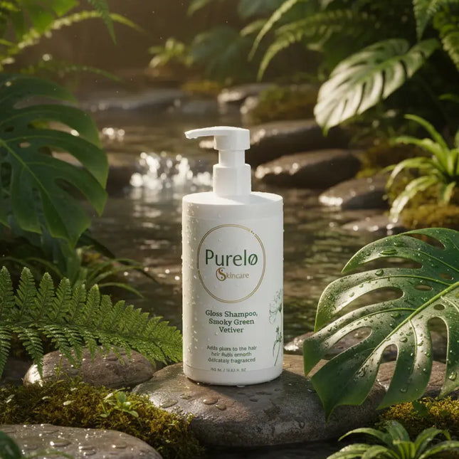 Gloss Shampoo, Smoky Green Vetiver | Purelo Skincare