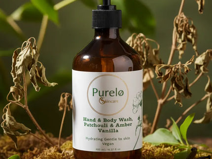 Hand & Body Wash, Patchouli & Amber Vanilla | Purelo Skincare