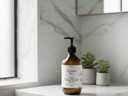Hand & Body Wash, Patchouli & Amber Vanilla | Purelo Skincare