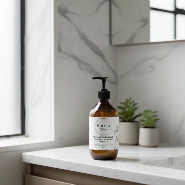 Hand & Body Wash, Patchouli & Amber Vanilla | Purelo Skincare