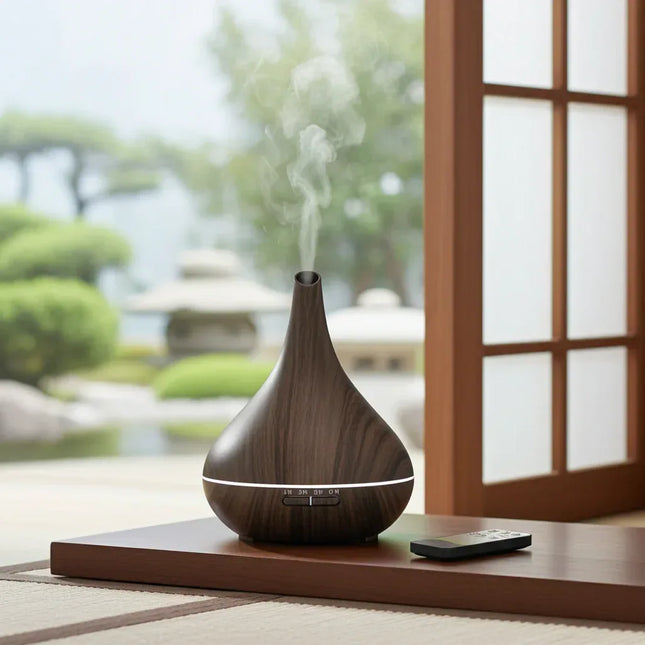 Purelo_aroma_diffuser_Lotus_dark_wood_pro - Richards-Specials-Store.com