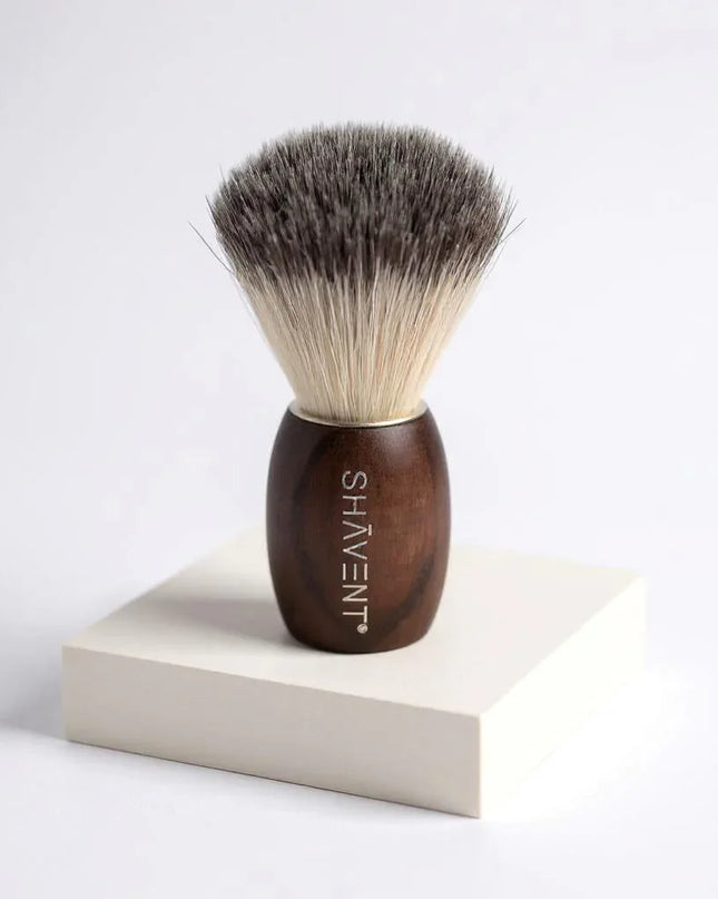 SHAVENT Scheerkwast Classic – dashaar-achtige borstelharen, handvat van esdoornhout, voor een luxueuze scheerervaring - Richards-Specials-Store.com