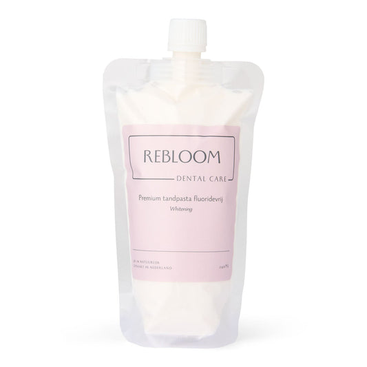 Navulverpakking premium tandpasta - fluoridevrij - 240ml/ 4 tubes