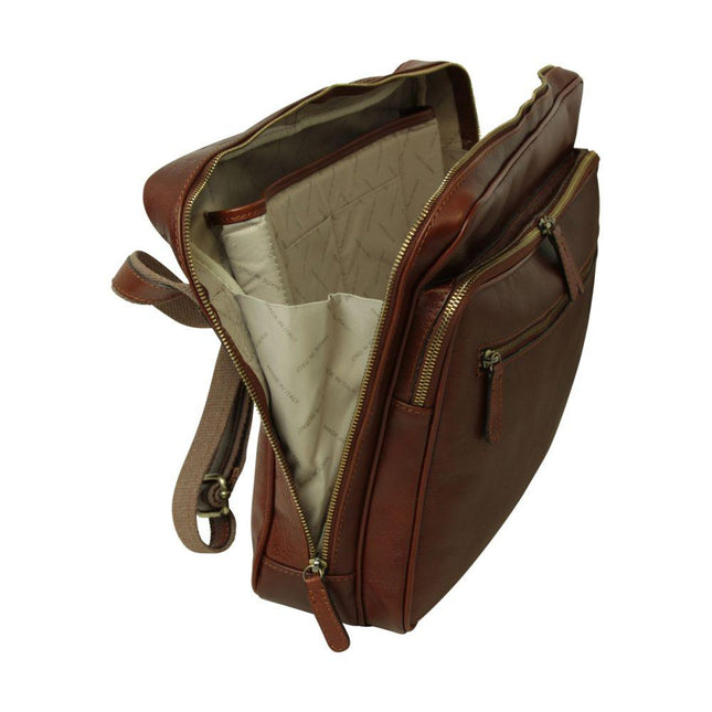 Royalelerenlaptoptascognacbinnenkant - Richards-Specials-Store.com