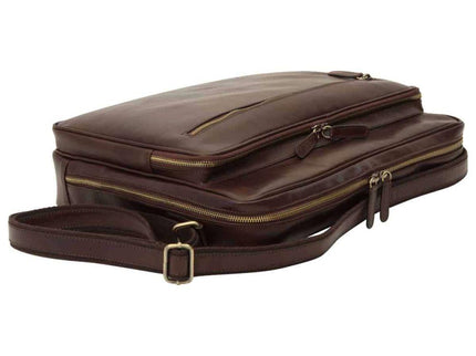 Royalelerenlaptoptasdonkerbruinzijkant2 - Richards-Specials-Store.com