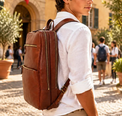 Milano | Royale laptoprugzak van Italiaans volnerfleer