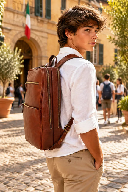 Milano | Royale laptoprugzak van Italiaans volnerfleer