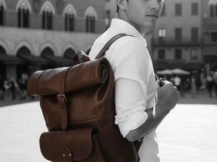 Sienna | Stoere rugzak van Italiaans volnerf leer